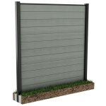 Clture jardin - kit avec poteau 240cm  sceller au sol - vert aspect bois keter