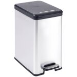 Curver - deco bin 240639 poubelle 25 l (l x h x p) 250 x 450 x 420 mm argent, noir 1 pc(s)