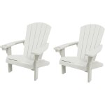 Keter - fauteuil de jardin adirondack - lot de 2 - blanc