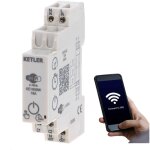 Ke1608w : compteur contacteur lectrique modulaire ketler monophas 16 a - wifi - mesure directe - compatible ...