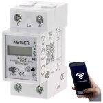 Ke6010w : compteur contacteur lectrique modulaire ketler monophas 60 a - mesure directe - wifi - compatible ...