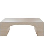 Keya - table basse arc marbre d'ingénierie couleur travertin Keya - table basse arc marbre d'ingénierie couleur travertin