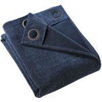 Keyne - rideau thermique occultant 140 x 180 cm doubl� polaire coloris bleu nuit