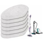 Lot de 6 lingettes de rechange lavables pour balais polti vaporetto, balais vaporetto brush smart 35 ...