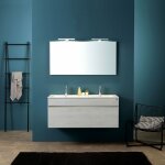 Kiamami valentina - meuble de salle de bain moderne weiss de 120 cm avec double lavabo sole