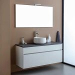 Kiamami valentina - meuble sous - vasque de salle de bain 120cm blanc en bois avec plateau anthracite ... Kiamami valentina - meuble sous - vasque de salle de bain 120cm blanc en bois avec plateau anthracite ...