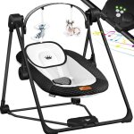 Kidiz - balanoire bb avec 5 rglages de vitesse balanoire bb pliable balanoire chaise haute avec ...