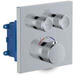 Kielle - arkas i - mitigeur thermostatique encastr, avec corps d'encastrement, 2 sorties, chrome 10611210 ...