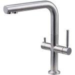 Kielle - wimeo - mitigeur d'�vier avec fonction filtrante, inox bross� 10525f25