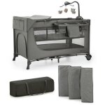 Kinderkraft joy 2 lit parapluie gris fonc multifonction