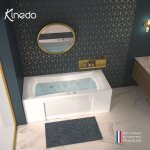 Kinedo - baignoire balneo rectangulaire - avantage - 180 x 80 cm - fabrication fran�aise - avec tablier ...