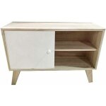 Armoire  2 portes coulissantes en bois de paulownia