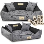 Kingdog parc pour chien lit pour chien 100x75 cm os imperm�able personnalis� noir