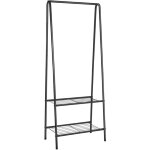 Kingsaid portant � v�tements solide en m�tal 60x151 cm, porte - manteau sur pied avec 2 �tag�res de rangement ...