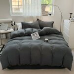 Kinsi - housse de couette 220cmx240cm drap de lit 180x200cm taie d'oreiller 48x74cm 2pcs, pour deux personnes ...