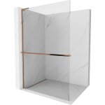 Mexen - kioto + l paroi de douche avec tagre walk - in 65 x 200 cm, transparent, or rose - 800 - 065 ...