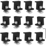 Kit de 12 pinces de fin de panneau solaire 30 mm noir, support de fixation panneau solaire, pinces de ...