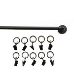Kit de 2 barres de vitrage adhésives incurvées noires + 10 pinces noires avec anneaux ? fixation sans ... Kit de 2 barres de vitrage adhésives incurvées noires + 10 pinces noires avec anneaux ? fixation sans ...