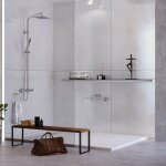 Kobertin - compact - lot de 2 panneaux d'habillage pour douche et baignoire, l120l1200. 4 cm, effet minral ...