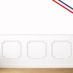 Kit de 3 moulures murales en bois - pin des landes - cimaises, pr�tes � coller et peindre - ambre - 3 ...