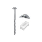 Kit de 50 fixations, l. 80 mm gris bol - fixations