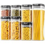 Kit de 7 contenants herm�tiques pour aliments, bocaux pour p�tes et biscuits.