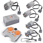 Kit de 8 accessoires �lectriques pour jouets avec moteur, t�l�commande, bo�te � piles, servomoteur, c�ble ...