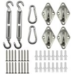Kit d'accessoires pour auvent, kit de quincaillerie robuste en acier inoxydable pour voile d'ombrage, ...