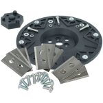 Kit d'accessoires compatible avec ferrex r800smart tondeuse � gazon - 9x lame + vis, 1x disque porte ...