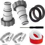Kit adaptateur pour tuyau de piscine - raccord pour tuyau de 1, 25 pouce - adaptateur de conversion de ...