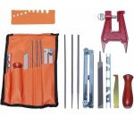 Kit d'aff�tage universel pour tron�onneuse, jeu de limes pour aiguiser les semis de cha�ne avec limes, ...