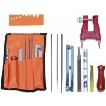 Kit d'afftage universel pour trononneuse, jeu de limes pour trononneuse avec limes, poignes en bois, ...