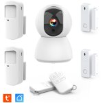 Kit d?alarme intrieure connect ? etendu ? volutif avec camra ip pt 4mp avec sirne intgre 90 db ...