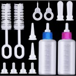 Feiyue - kit d'alimentation complet pour animaux de compagnie avec biberons et ttines