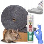 Kit anti - souris mousestop scellant + laine d'acier 1kg + gants gratuits