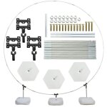 Kit d'arche de ballon, support d'arche de ballon de 2 m avec base et poteau, support de ballon pliable ...