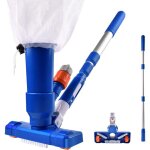 Kit d'aspirateur de piscine, aspirateur de piscine portable avec brosse, kit d'entretien pour sac � feuilles ...