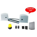 Kit - automatisme de portail a battants - bras articules - 24v - sans batterie - 200kg - 2 metres - myhook ...