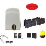 Kit - automatisme de portail coulissant - 24v - avec batt secours - systeme a cremaillere - 600kg - mystrike ...