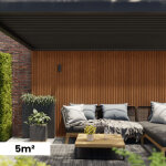 Kit bardage composite mezzo moka - superficie : 5m� - dimension des lames : 220x17, 8x2, 3 cm - aspect ...