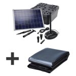 Solairepratique - kit bassin complet 5000l max, avec liner et pompe solaire 1700l - 50w filtre immergé ... Solairepratique - kit bassin complet 5000l max, avec liner et pompe solaire 1700l - 50w filtre immergé ...