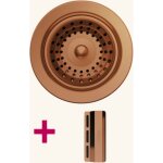 Kit bonde et trop plein cuivre forte pour vidage 1 bac vier granit