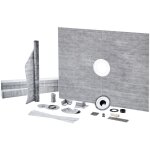 Mophorn - kit de bordure de douche , 1219 x 1524 mm. kit de receveur de douche avec bride centrale en ...