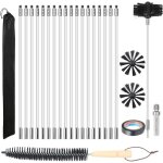 Kit de brosse de chemin�e, diam�tre 150 mm, brosse de chemin�e contient 18 tiges de 410 mm et 2 t�tes ...