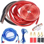 Kit cablage amplificateur, 4 guage 2800w voiture amplificateur audio haut parleur subwoofer d'installation ...