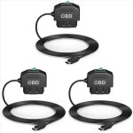 Kit de c�blage obd 3x pour cam�ra embarqu�e, kit usb type - c avec c�ble d'alimentation pour cam�ra embarqu�e ...