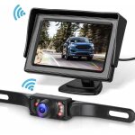 Kit cam�ra de recul pour voiture, camionnette ou camping - car, moniteur 4, 3 pouces, syst�me de cam�ra ...