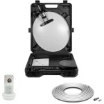 Kit camping car - megasat - parabole acier 35cm - lnb single 0. 1db - c�ble coaxial 10m - hd