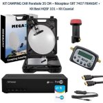 Kit camping car parabole 35 cm + r�cepteur srt 7407 fransat + kit best hqsf 101 + kit coaxial