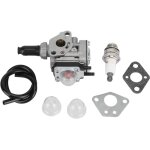Kit de carburateur en aluminium pour tondeuse � gazon avec joint de tuyau d'huile, bougie d'allumage, ...